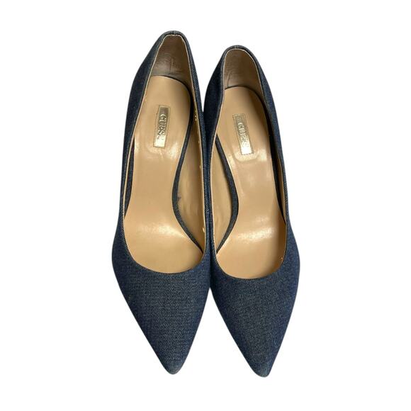 Guess Denim Pointed Toe Stiletto Heels size 10 - Picture 2 of 7